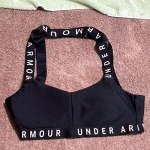 Under Armour Black Sports with White Accents Strappy Bra Size XS